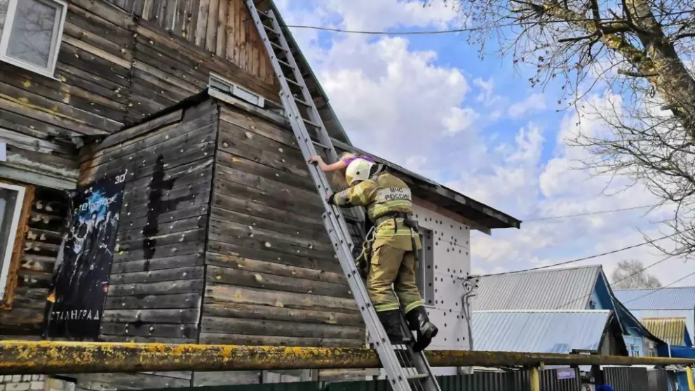 Пожар на улице Речна...