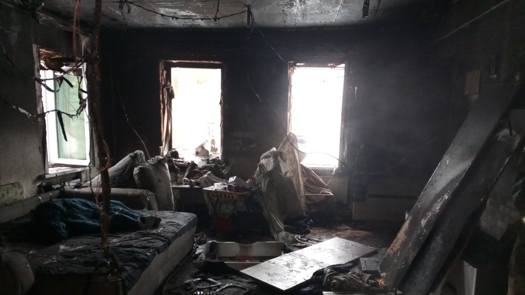 В Гусь-Хрустальном возгорание натяжного потолка чуть не привело к трагедии