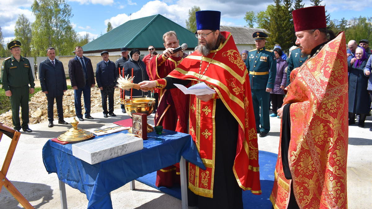 Чин освящения закладного камня в основание часовни состоялся в поселке Добрятино Гусь-Хрустального района