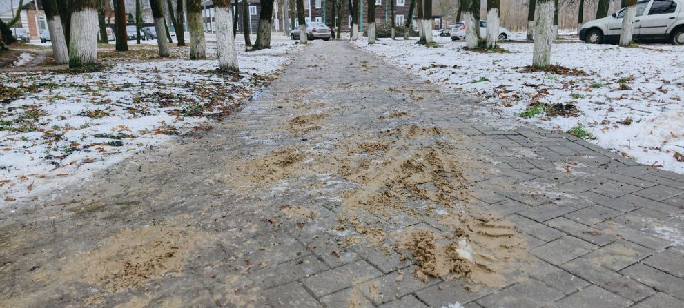 Обработка тротуаров по гусевски