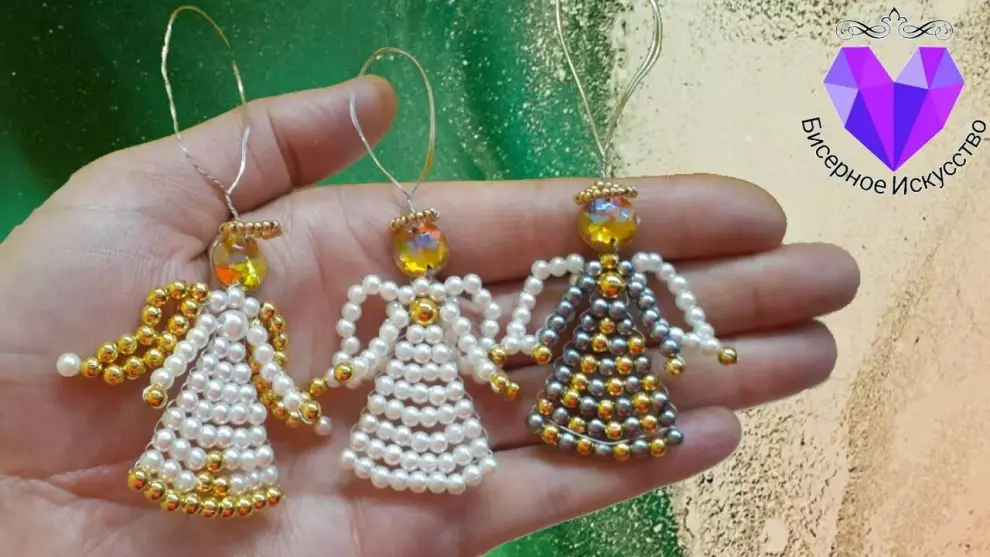 Бесплатный мастер-класс по плетению новогоднего ангела из бисера