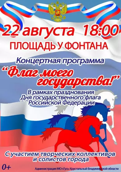 Концертная программа «Флаг моего государства!», посвященная Дню государственного флага РФ