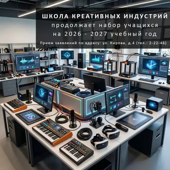 Набор в Школу креативных индустрий Гусь‑Хрустального!