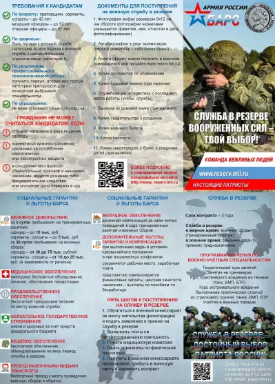 Армия России, служба по контракту, БАРС