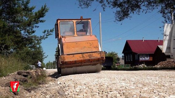 Продолжается ремонт дорог в деревне Парахино Гусь-Хрустального района